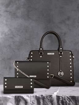 FLYING BERRY - Womens Black Hand Bag Combo Pack of 3